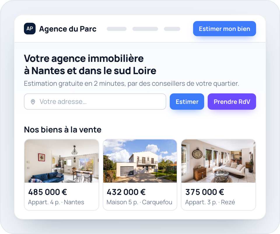 Un site d'agence qui inspire confiance et attire les vendeurs