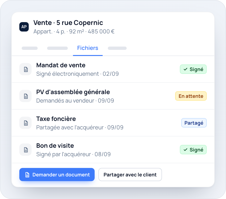 Un suivi de transaction fluide et conforme